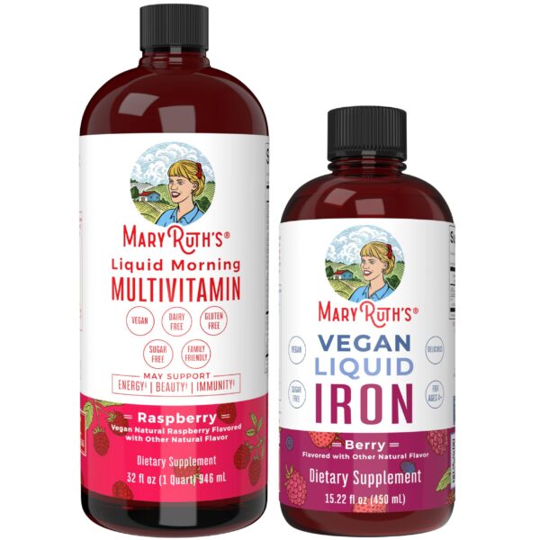 Version 1.0.0 Multivitamínico líquido MaryRuth Organics frambuesa 32oz botella