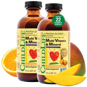 Multivitamínico líquido para niños sabor naranja y mango