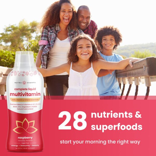 Version 1.0.0 Multivitamínico líquido NutraChamps ingredientes naturales