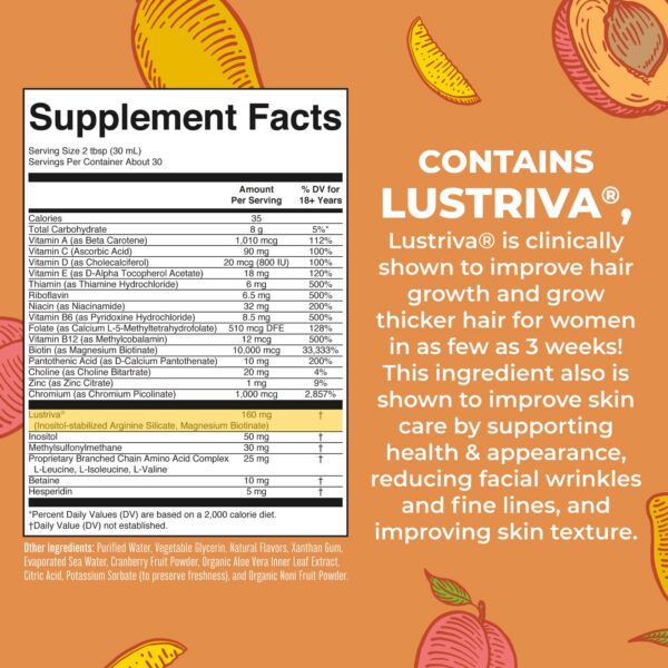 Multivitamínico líquido con soporte para crecimiento capilar MaryRuth