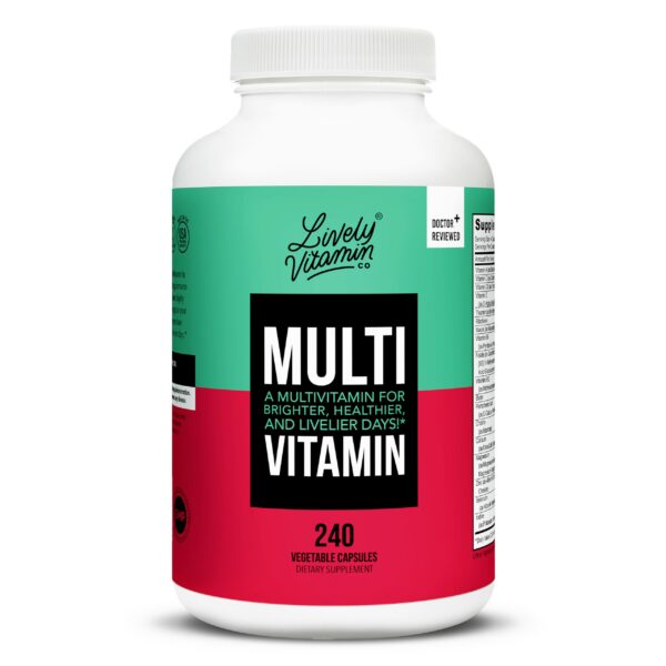 Multivitamínico LIVELY VITAMIN CO 240 cápsulas frontis