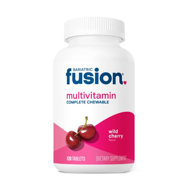 Multivitamínico masticable Bariatric Fusion sabor cereza botella 120 tabletas