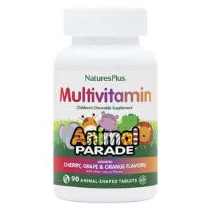 Multivitamínico masticable Natures Plus Animal Parade para niños 90 tabletas