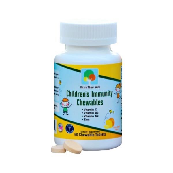 Multivitamínico masticable para niños Raise Them Well sabor fresa