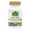 Frontal multivitamínico masticable orgánico Natures Plus para familia