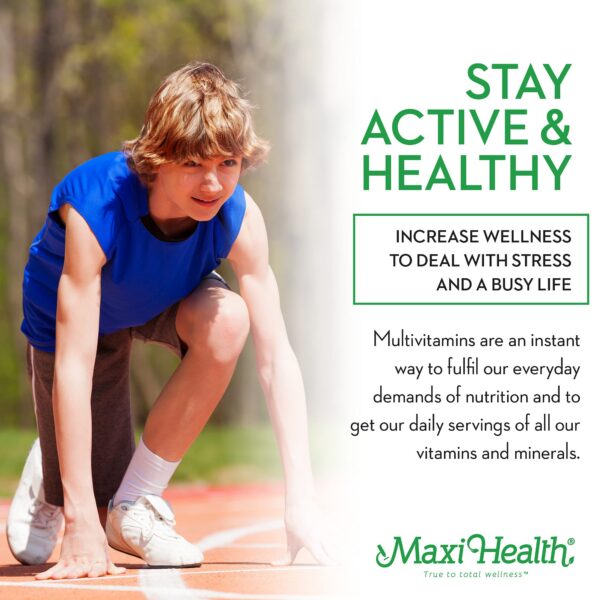 Etiqueta Maxi Health Teen Supreme HIS multivitaminas chicos