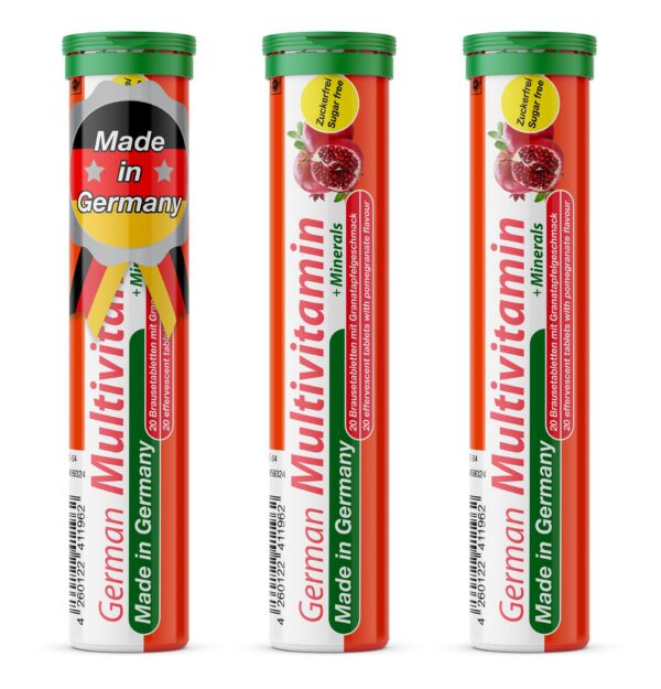 Multivitamínico + minerales efervescente T&D 60 porciones sabor granada