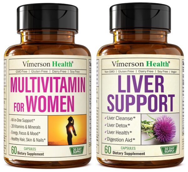 Version 1.0.0 Multivitamínico para mujeres paquete con apoyo hepático