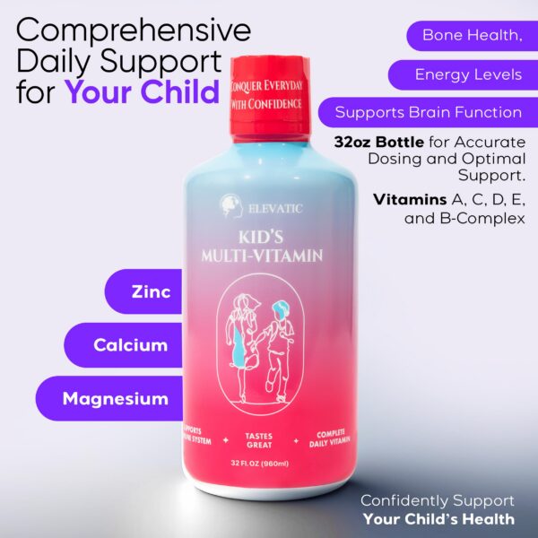 Multivitamínico natural líquido para niños sin sabores artificiales