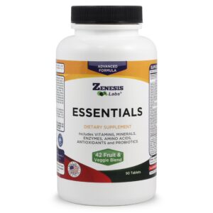 Multivitamínico natural Zenesis Labs Essentials frasco