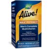 Version 1.0.0 Multivitaminico Nature's Way Alive Max3 para hombres botella frontal