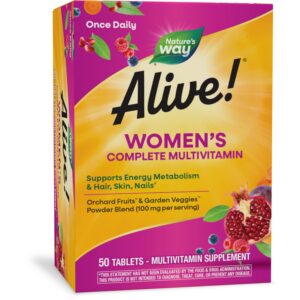 Multivitamínico Nature's Way Alive para mujeres paquete de 50 tabletas