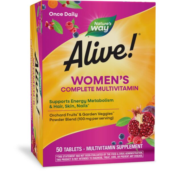 Multivitamínico Nature's Way Alive para mujeres paquete de 50 tabletas