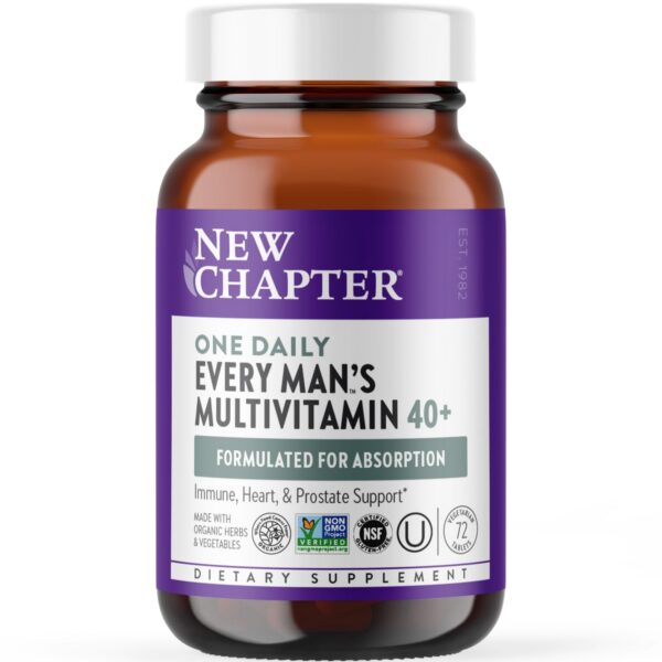 Multivitamínico New Chapter hombres 40 plus caja frontal