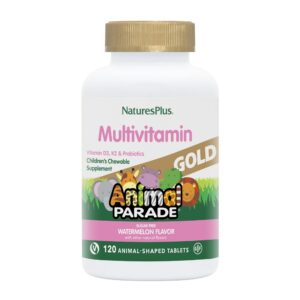 Multivitamínico para niños Animal Parade sabor sandía tabletas masticables