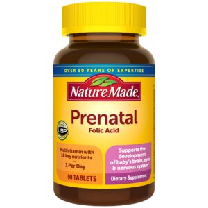 Multivitamínico prenatal Nature Made botella 90 tabletas