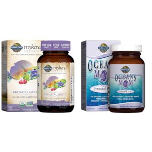 Multivitamínico prenatal orgánico Garden of Life tableta con vitaminas y minerales