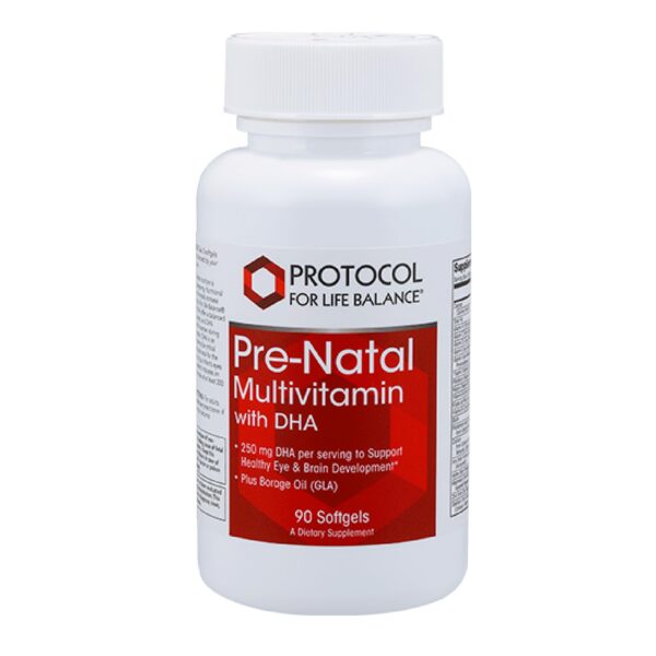 Multivitamínico prenatal Protocol Pre-Natal multivitamin 250 mg DHA botella