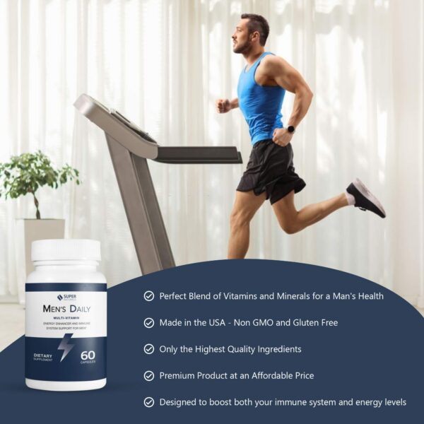 Multivitamínico Super Naturals para hombres suplemento diario 60 cápsulas