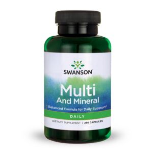 Multivitamínico Swanson multivitaminas y minerales 250 cápsulas