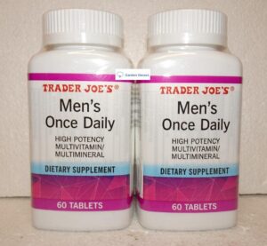 Multivitamínico para hombres Trader Joe's dos botellas 60 tabletas