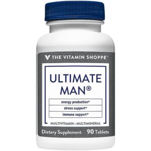 Multivitamínico Ultimate Man botella frente con etiqueta