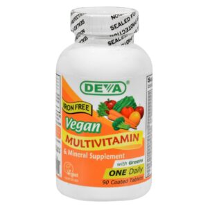 Multivitamínico vegano DEVA 1 al día sin hierro 90 tabletas