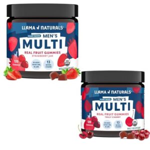 Multivitamínico vegano para hombres gominolas cereza y fresa Llama Naturals
