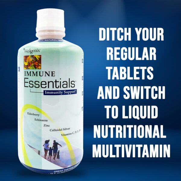 Wellgenix Immune Essentials botella con etiqueta bien visible