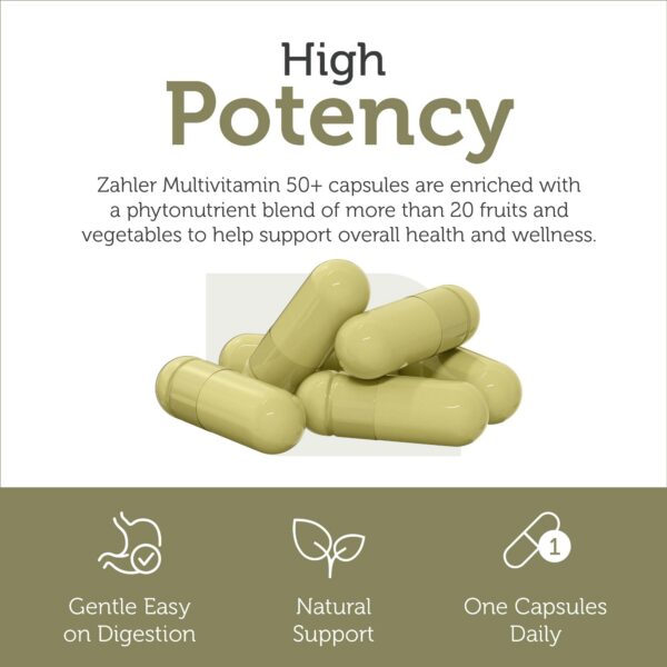 Version 1.0.0 Multivitamínico Zahler 50+ caja lateral información nutricional
