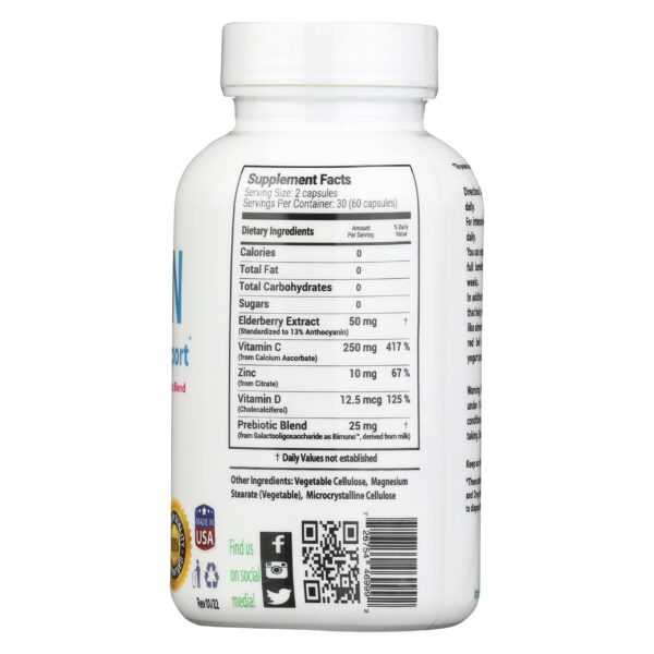 Munizen cápsulas suplemento para sistema inmune vista lateral