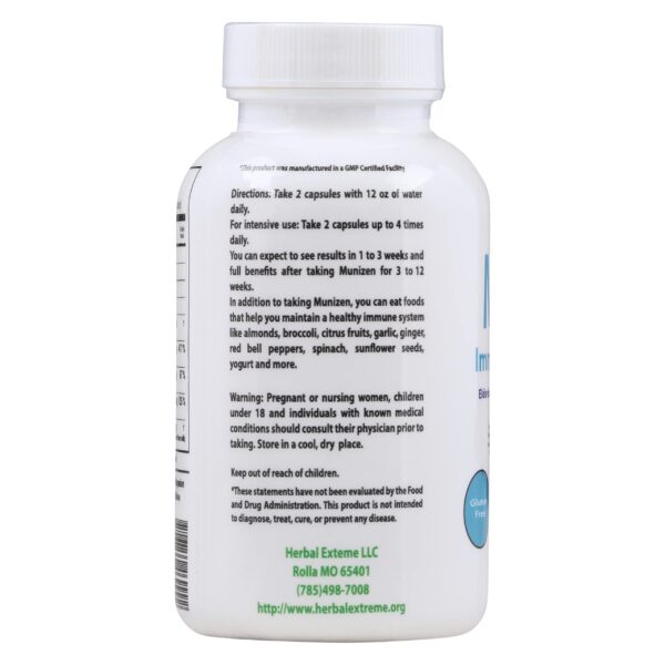 Version 1.0.0 Munizen paquete de cápsulas con extracto de saúco y vitaminas