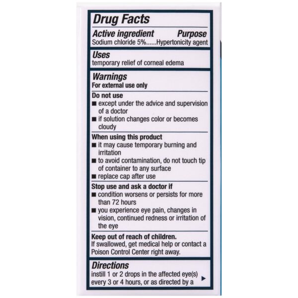 Etiqueta de solución salina hipertónica 5%