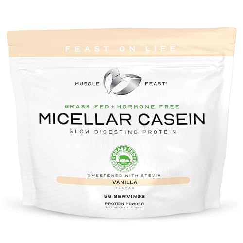Frasco de Muscle Feast Caseína Micelar vainilla 4lb