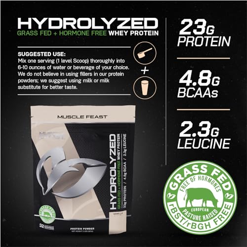 Etiqueta Muscle Feast whey protein vainilla