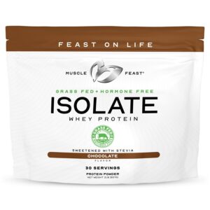 Proteína de suero aislada Muscle Feast etiqueta frontal