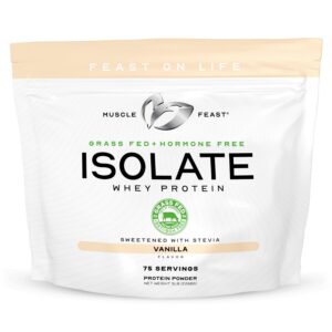 Muscle Feast whey isolate frasco etiqueta frontal