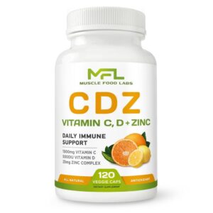 MUSCLE FOOD LABS Vitamina C D3 Zinc frasco 120 cápsulas