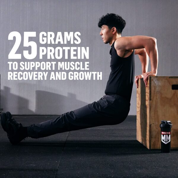 Información nutricional en etiqueta de Muscle Milk