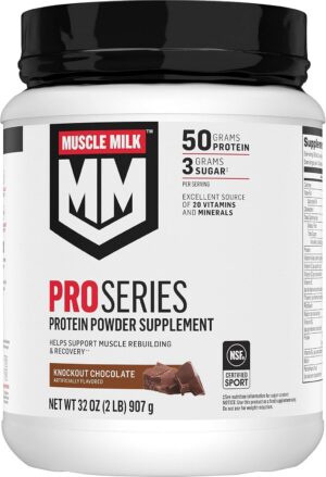 Envase Muscle Milk Pro Series Polvo de Proteína Chocolate