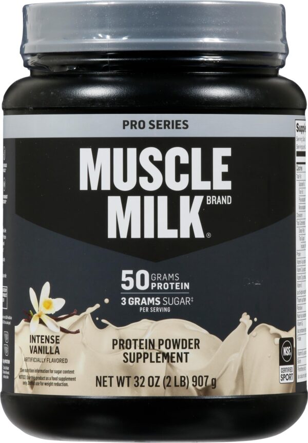 Muscle Milk Pro Series polvo de proteína vainilla intensa