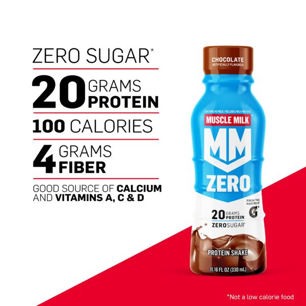 Muscle Milk Zero batido proteico sabor chocolate sin azúcar ni calorías extras