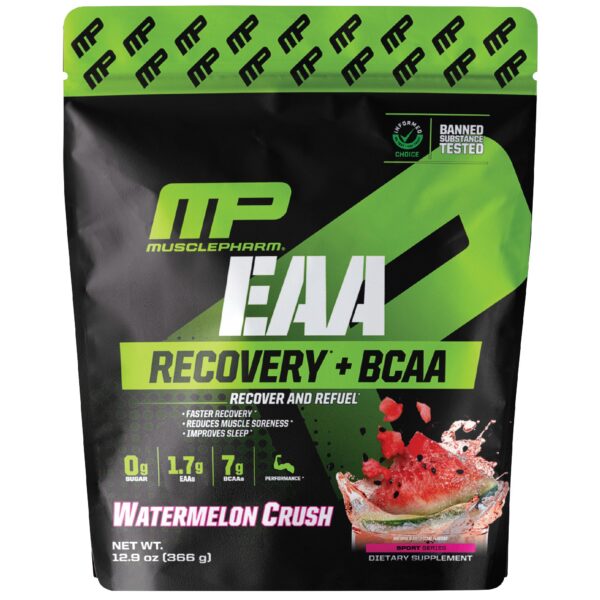 Version 1.0.0 Muscle Pharm EAA Recovery + BCAA frasco