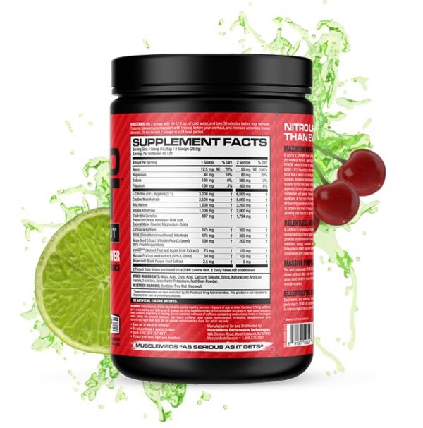 Envase de MuscleMeds Nitro Lift para rendimiento muscular