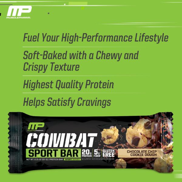 Version 1.0.0 Barras MusclePharm Combat textura crocante masticable
