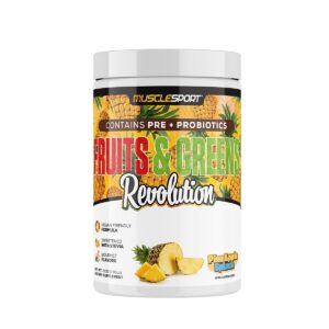 Musclesport Fruits & Greens polvo verde frente