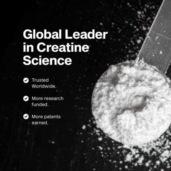 Frasco con etiqueta limpia de creatina