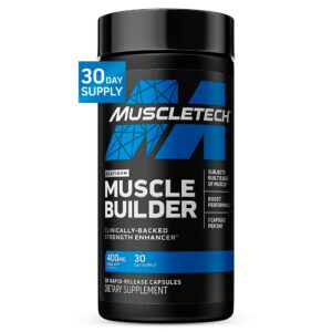 Version 1.0.0 Muscletech óxido nítrico botella frente etiqueta