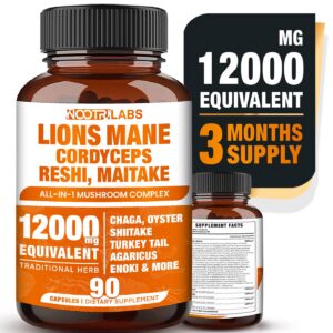 Mushroom Complex cápsulas veganas para memoria y energía