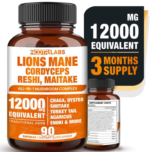 Mushroom Complex cápsulas veganas para memoria y energía